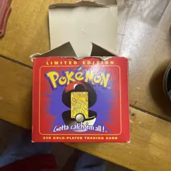 Pokemon POLIWHIRL 23K Gold Plated Trading Card 1999 With Ball & Box - Image 2