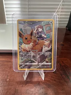 NM Eevee & Blue Full Art TG11/TG30 Brilliant Stars Holo Rare Pokemon Card - Image 1