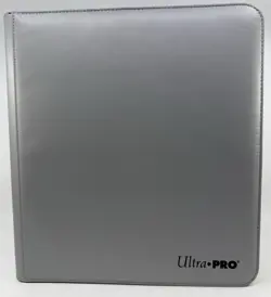 ULTRA PRO Vivid 12 Pocket Zippered Binder Holds 480 Cards - GRAY - Image 1