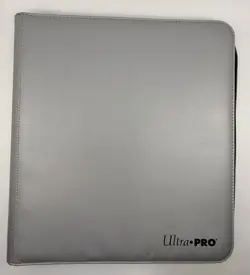 ULTRA PRO Vivid 12 Pocket Zippered Binder Holds 480 Cards - GRAY - Image 3