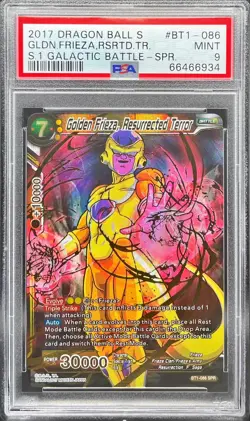 Dragon Ball Super Card - Golden Frieza, Resurrected Terror BT1-086 SPR PSA 9 - Image 1