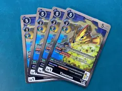 Timemon BT21-059 Playset World Convergence Digimon Card Game x4 - Image 1