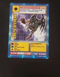 Devimon Tb-06 | Digimon Digi-Battle Taco Bell Promo Card LP-NM | Bandai 2000 - Image 3