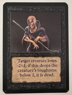 Magic the Gathering MTG Alpha Weakness NM (Beta Bob) - Image 1