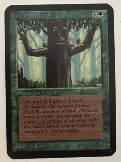 Magic the Gathering MTG Alpha Ironroot Treefolk NM- (Beta Bob) - Image 1