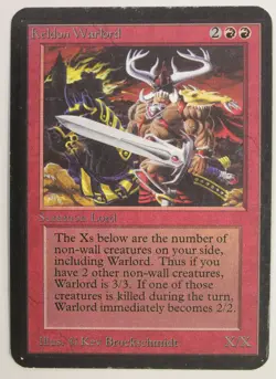 Keldon Warlord - Limited Edition Alpha - Moderate Play Magic MTG English LP-/MP+ - Image 1
