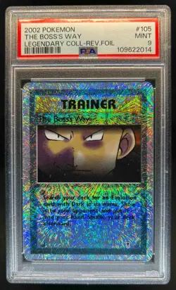 2002 Pokemon Legendary Collection The Boss's Way Reverse Holo #105/110 PSA 9 - Image 1