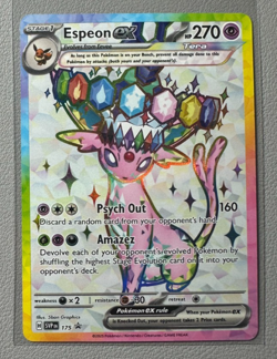 Pokemon Prismatic Evolutions Espeon ex 175 SVP175 Figure Collection Promo 9 - Image 1