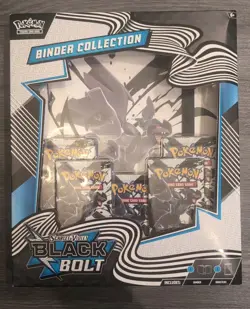Pokemon TCG Scarlet & Violet Black Bolt Binder Collection Box, 5 Booster Packs - Image 1