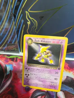 LP Pokemon Dark Alakazam TCG Non-holo 18/82 Team Rocket Rare #10 - Image 4