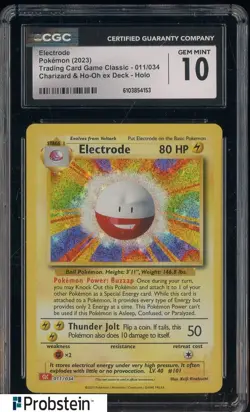 2023 Pokemon Trading Card Game Classic #011/034 Electrode CLC Holo CGC 10 - Image 1