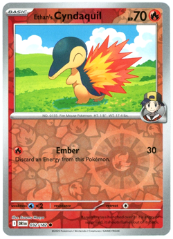 Ethan's Cyndaquil (Reverse Holo) - 032/182 - Destined Rivals - NM/M - Pokemon - Image 1