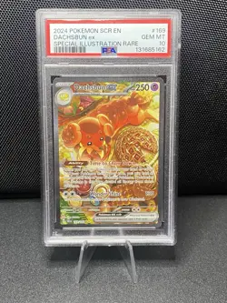 Pokemon TCG Dachsbun ex 169/142 Stellar Crown Special Illustration Rare - PSA 10 - Image 1
