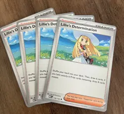 4x Lillie's Determination 119/132 x4 - Mega Evolution - Pokemon TCG - Uncommon - Image 1