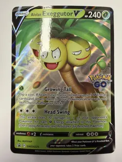 Pokemon TCG Alolan Exeggutor V SWSH225 Jumbo Card NM/M - Image 1