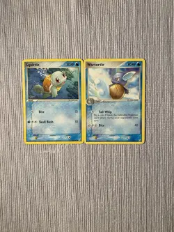 Pokemon TCG EX Crystal Guardians Squirtle 63/100 And Wartortle 43/100 LP-MP - Image 1