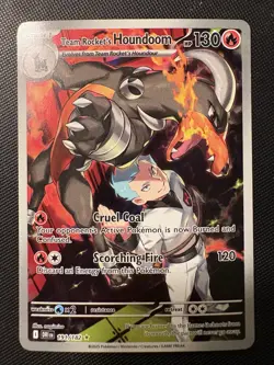 2025 Pokemon Destined Rivals Team Rocket’s Houndoom 191/182 ILLUSTRATION RARE! - Image 1