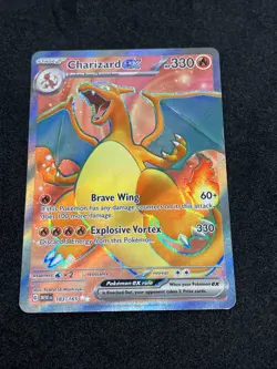 Pokemon TCG Charizard Full Art Holo EX 183/165 Scarlet & Violet 151 Rare NM - Image 1