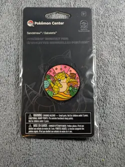 Sandshrew Pin Badge Pokemon Center Monthly Pins Habitat TCG 6 OF 12 - Image 1