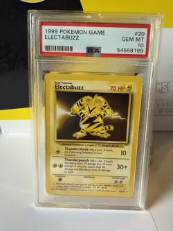 ELECTABUZZ #20 PSA 10 1999 POKEMON Base Set Unlimited WOTC - Image 1