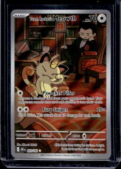2025 Pokemon SV Destined Rivals Team Rocket's Meowth #203/182 - Image 1