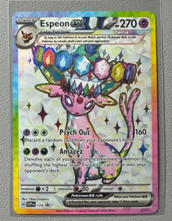 Pokemon Prismatic Evolutions Espeon ex 175 SVP175 Figure Collection Promo 5 - Image 1
