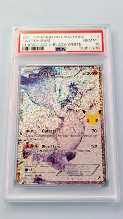 Reshiram Full Art PSA 10 GEM 2021 Pokemon Celebrations Classic Collection 🐉🐉 - Image 1