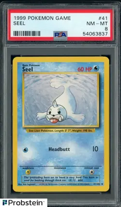 1999 Pokemon Game #41 Seel PSA 8 NM-MT - Image 1