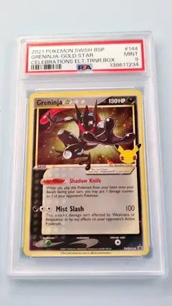 Greninja PSA 9 2021 Pokemon Celebrations Gold Star Black Star Promo SWSH144 🐸🐸 - Image 1