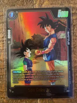 Son Goku Jr. FB08-102 Alternate Art Saiyan's Pride Dragon Ball English Card Fusi - Image 1