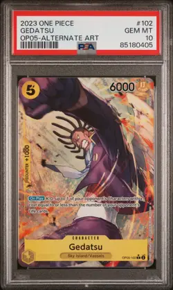 One Piece Awakening of the New Era Gedatsu Alt Art OP05-102 PSA 10 - Image 1