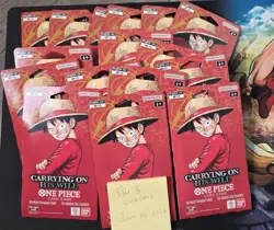 Lot of 15 One Piece TCG OP-13 Carrying On His Will Sleeved Blister Packs Sealed - Image 1
