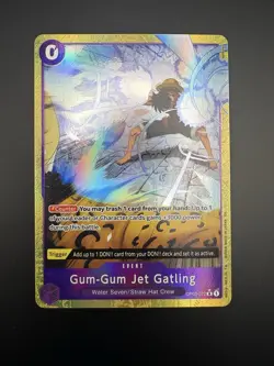 One Piece Gum-Gum Jet Gatling (Alt Art) OP03-072 R (Best Vol. 2 PRB-02 English) - Image 1