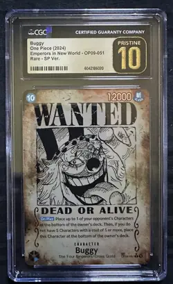 2024 ONE PIECE ENGLISH EMPERORS IN THE NEW WORLD BUGGY OP09-051 CGC 10 PRISTINE - Image 1
