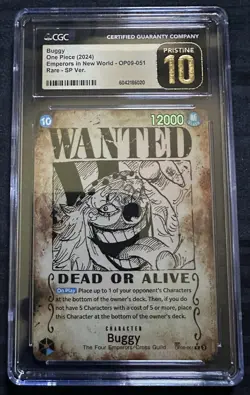 2024 ONE PIECE ENGLISH EMPERORS IN THE NEW WORLD BUGGY OP09-051 CGC 10 PRISTINE - Image 3