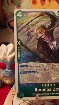 One Piece Carrying On His Will RARE ENG. FOIL OP13-037 Roronoa Zoro NM See Pics - Image 2