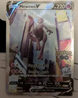 Mewtwo V 072/078 Alternate Art Pokemon GO TCG Holo Full Art English - Image 1