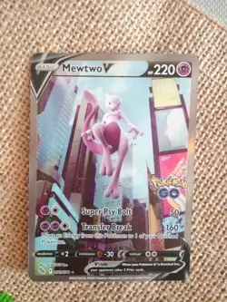 Mewtwo V Pokemon Go Alternate Full Art Holo Rare Card 072/078 NM - Image 1