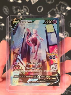Mewtwo V Pokemon Go Alternate Full Art Holo Rare Card 072/078 NM - Image 1