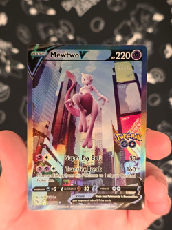 Mewtwo V Pokemon Go Alternate Full Art Holo Rare Card 072/078 NM - Image 4