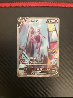 Mewtwo V Pokemon Go Alternate Full Art Holo Rare Card 072/078 NM - Image 1