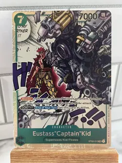 One Piece Card Game Eustass Captain Kid ST02-013 SR Super Rare Foil English - Image 1