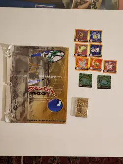 Vintage Pokemon Memorabilia Lot Neo Genesis Binder Artbox Gold Plated Cards 1999 - Image 1
