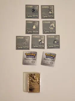 Vintage Pokemon Memorabilia Lot Neo Genesis Binder Artbox Gold Plated Cards 1999 - Image 4
