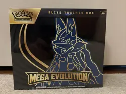 Pokemon TCG Mega Evolutions Elite Trainer Box ETB Lucario Sealed NEW Cards Rare - Image 1