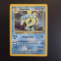 Pokemon Card - Gyarados 6/102 4th Print Holo Rare Base Set 1999-2000 WOTC - Image 1