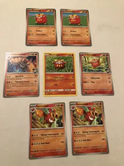 Lot Of 7 Darumaka and Darmanitan Pokemon Cards - Image 1