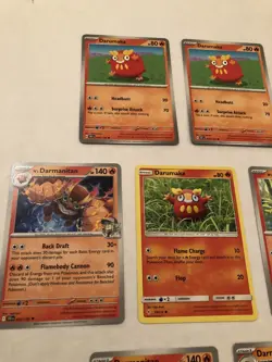 Lot Of 7 Darumaka and Darmanitan Pokemon Cards - Image 2