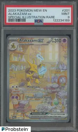 2023 Pokemon Mew EN Special Illustration Rare Card 151 #201 Alakazam Ex PSA 9 #9 - Image 1