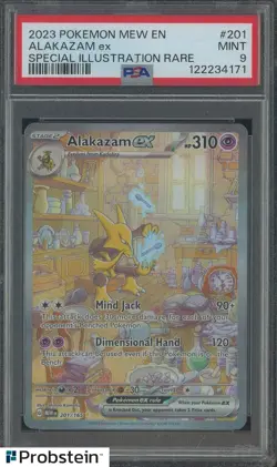 2023 Pokemon Mew EN Special Illustration Rare Card 151 #201 Alakazam Ex PSA 9 #4 - Image 1
